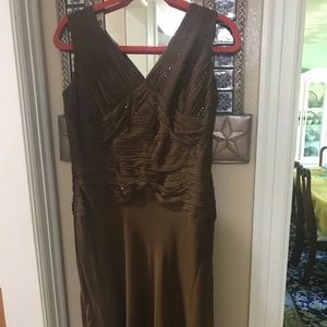 Talbots brown cocktail dress, size 10p